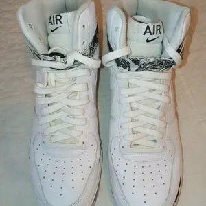 Nike | Shoes | Nike Air Force High Dip Dye Black White Used  display picture 1